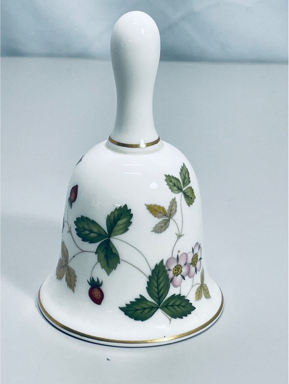 Vintage Wedgwood Wild Strawberry Bone China Bell Made in England